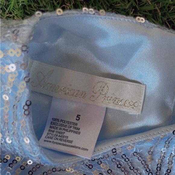 Girls blue formal flow dress - Picture 3 of 3